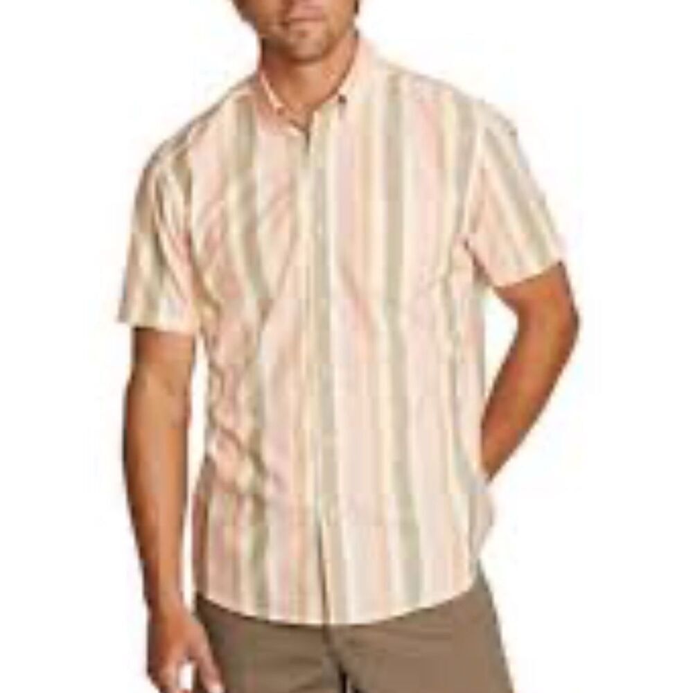 Eddie Bauer Big and Tall Men's Baja Shirt, Dusty Pink, Size 4X, NWT